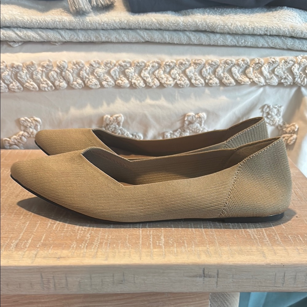 Mia Kerri Tan Pointed Toe Flats